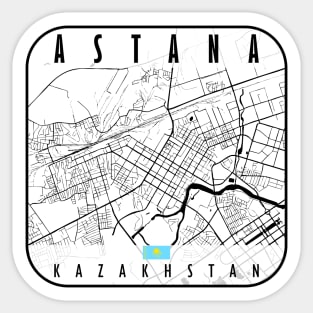 Astana Map Kazakhstan Sticker